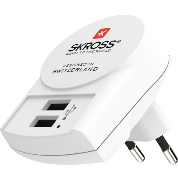 SKross Euro USB-laddare 2xUSB Type A