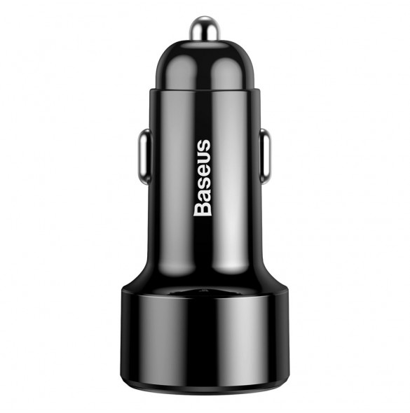 Baseus Magic Series PPS Car Charger with digital display USB Quick Charge 3.0 / USB Type C PD QC4+ 45W 6A - Svart