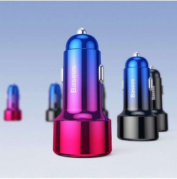 Baseus Magic Series PPS Car Charger with digital display USB Quick Charge 3.0 / USB Type C PD QC4+ 45W 6A - Svart