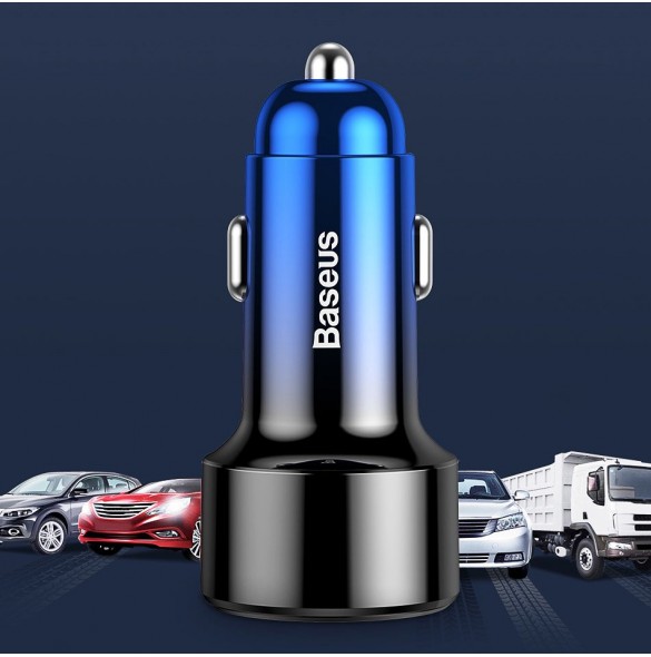 Baseus Magic Series PPS Car Charger with digital display USB Quick Charge 3.0 / USB Type C PD QC4+ 45W 6A - Svart
