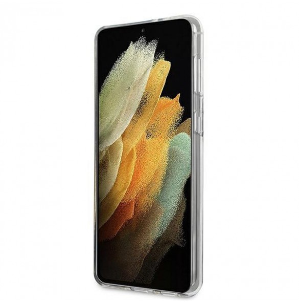 Med detta skal kommer du vara lugn för Samsung Galaxy S21 5G och väldigt snyggt skydd från Guess.